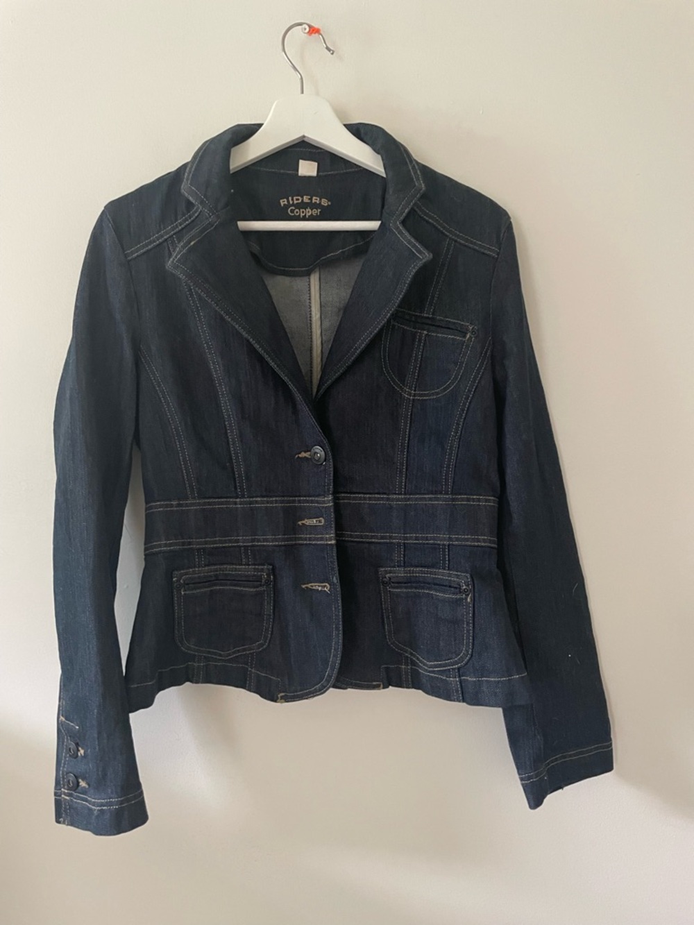 Riders copper brand Denim Blazer Jacket - Dark Blue
